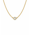 Collana punto luce in oro rosa con brillante da 0,05 carati