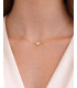 Collana punto luce in oro rosa con brillante da 0,05 carati