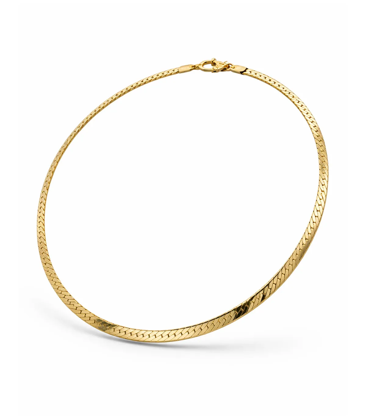 Collana piattina in oro giallo