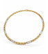 Collana in oro giallo con segmenti in oro bianco