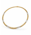 Collana in oro giallo con segmenti in oro bianco