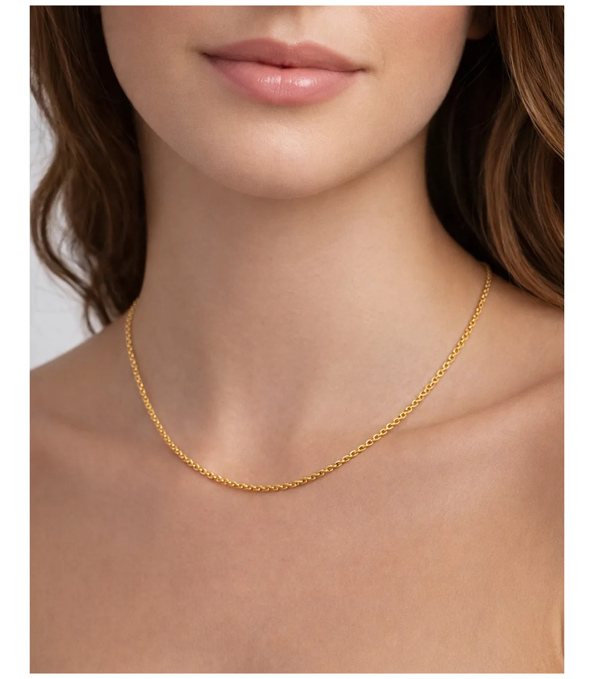 Collana semi-torchon in oro giallo