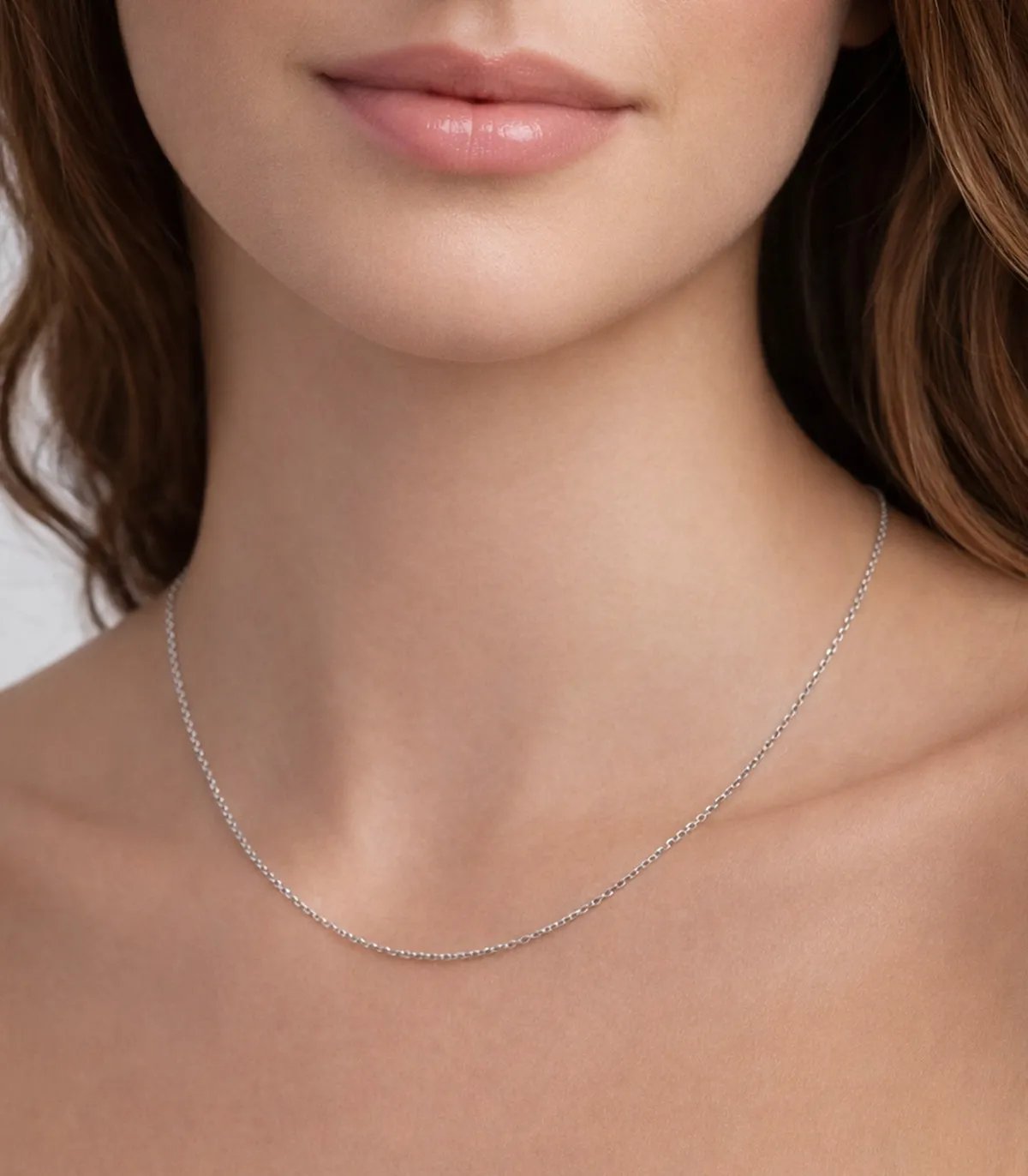 Collana forzatina in oro bianco