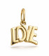 Ciondolo in oro giallo scritta LOVE