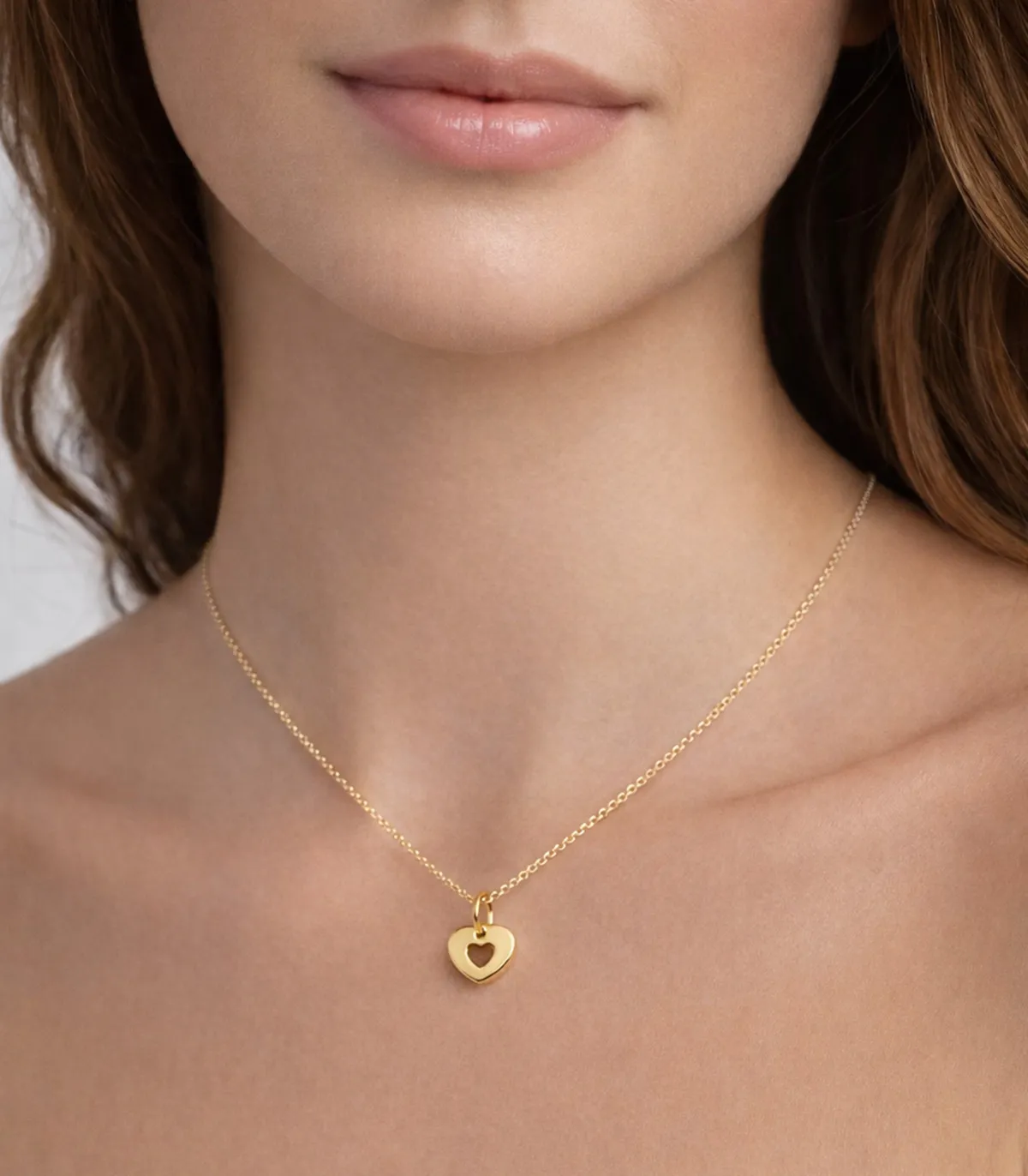 Ciondolo a cuore in oro giallo