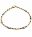 Bracciale in oro giallo con particolari in oro bianco
