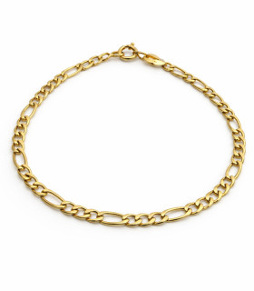 Bracciale da uomo in oro giallo maglia 3 + 1