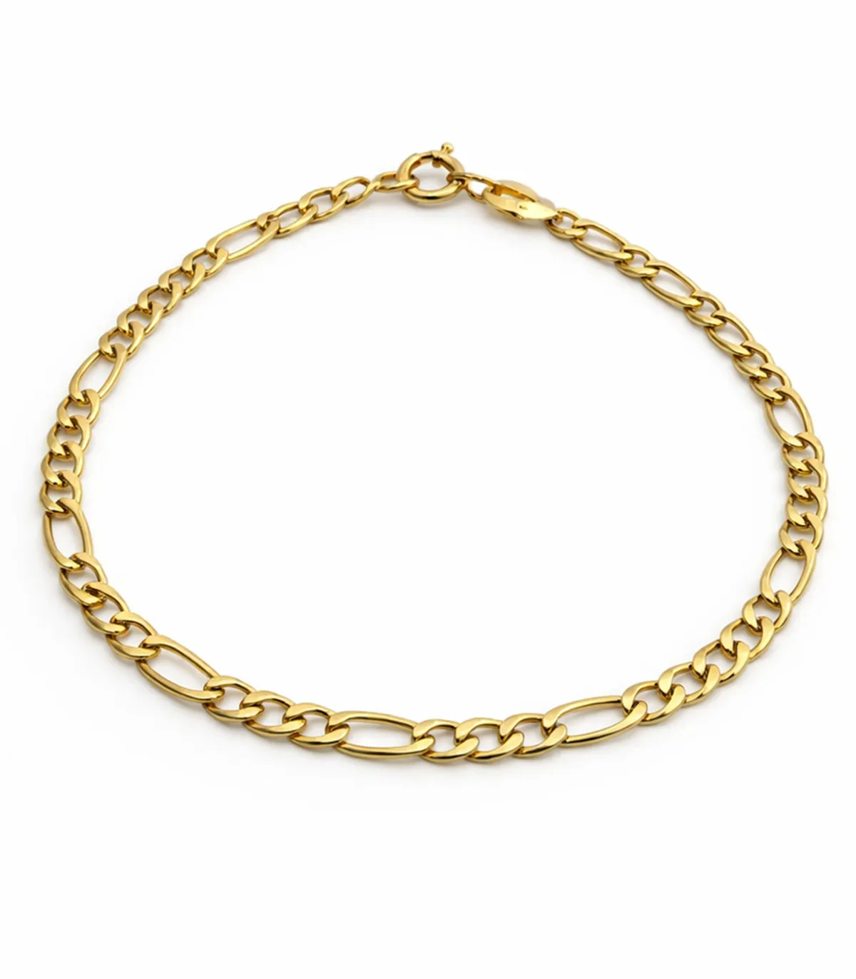 Bracciale da uomo in oro giallo maglia 3 + 1