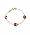 Bracciale da bimba in oro giallo con coccinelle