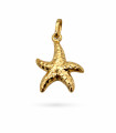 Ciondolo stella marina in oro giallo martellato