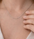 Collana rolò in oro bianco