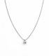 Collana punto luce in oro bianco con zircone