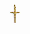 Ciondolo a Croce in oro giallo con Cristo