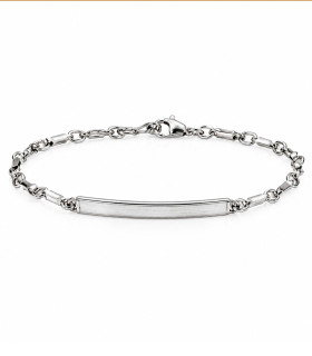 Bracciale con targhetta in oro bianco