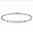 Bracciale con targhetta in oro bianco