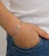 Bracciale con targhetta in oro bianco