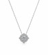 Collana in oro bianco con ciondolo con brillanti carati totali 0,30