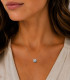 Collana in oro bianco con ciondolo con brillanti carati totali 0,30