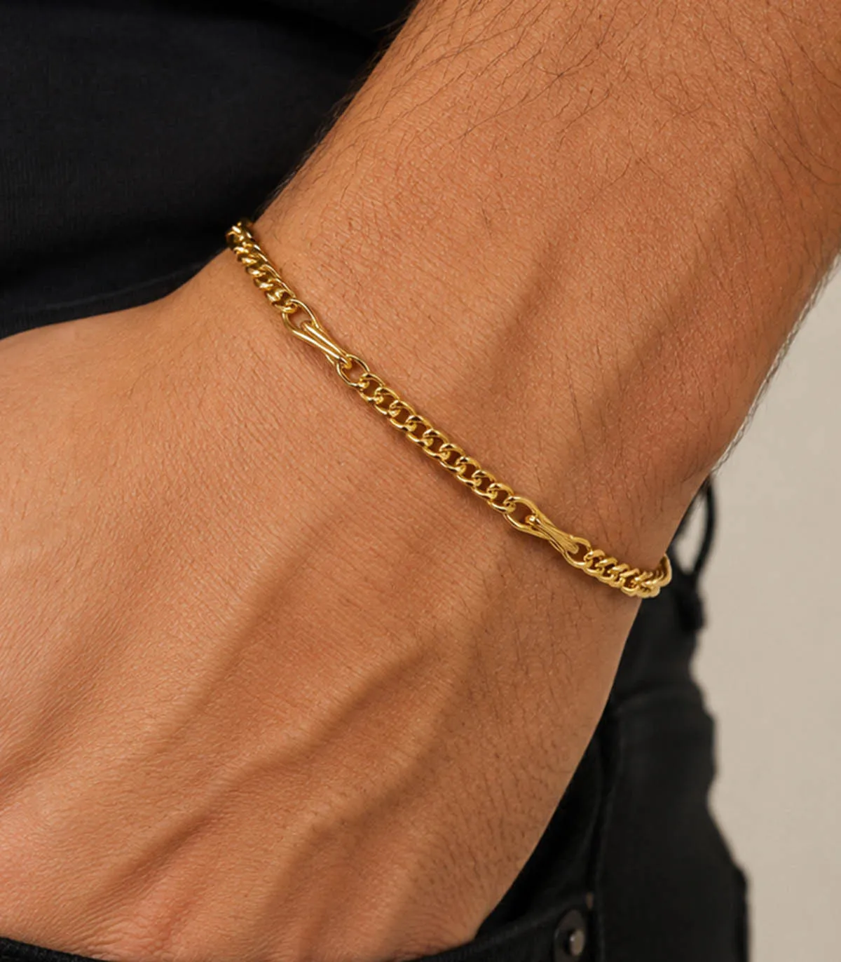 Bracciale da uomo in oro giallo
