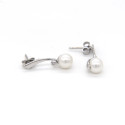 Orecchini in oro bianco con perle e brillanti