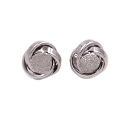 Orecchini in oro bianco a gomitolo