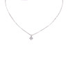 Collana punto luce in oro bianco con brillante da 0,10 carati