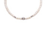Collana di perle con sfere in oro bianco