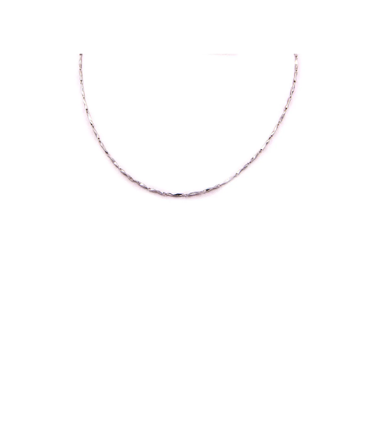 Collana in oro bianco a segmenti