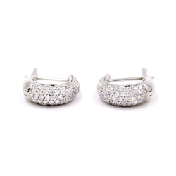 Coppia orecchini in oro bianco con brillanti