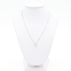 Collana in oro bianco con brillante 0,51
