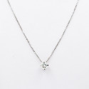 Collana in oro bianco con brillante 0,51
