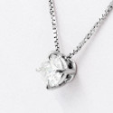 Collana in oro bianco con brillante 0,51