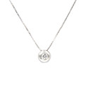 Collana punto luce cipollina in oro bianco con brillante da 0,20 carati