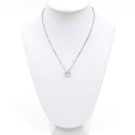 Collana punto luce cipollina in oro bianco con brillante da 0,20 carati