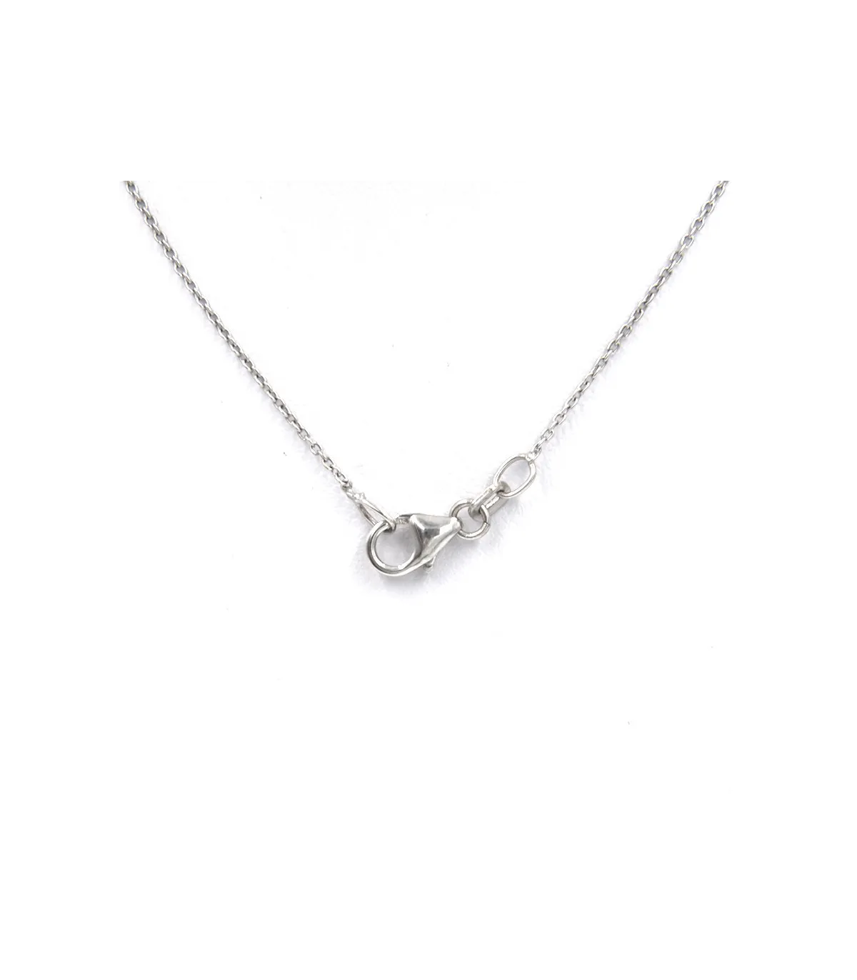 Collana punto luce in oro bianco con brillante 0,15