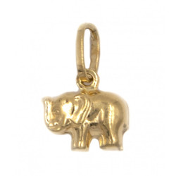 Ciondolo elefante in oro giallo