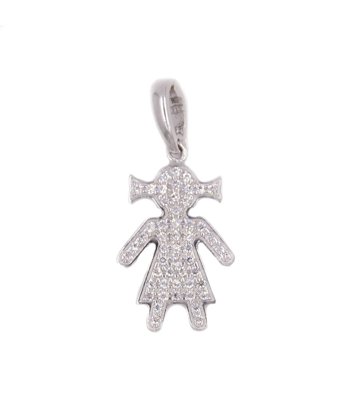 Ciondolo bimba in oro bianco