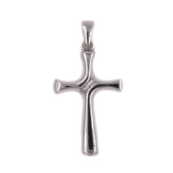 Ciondolo croce in oro bianco