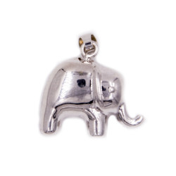 Ciondolo elefante in oro bianco
