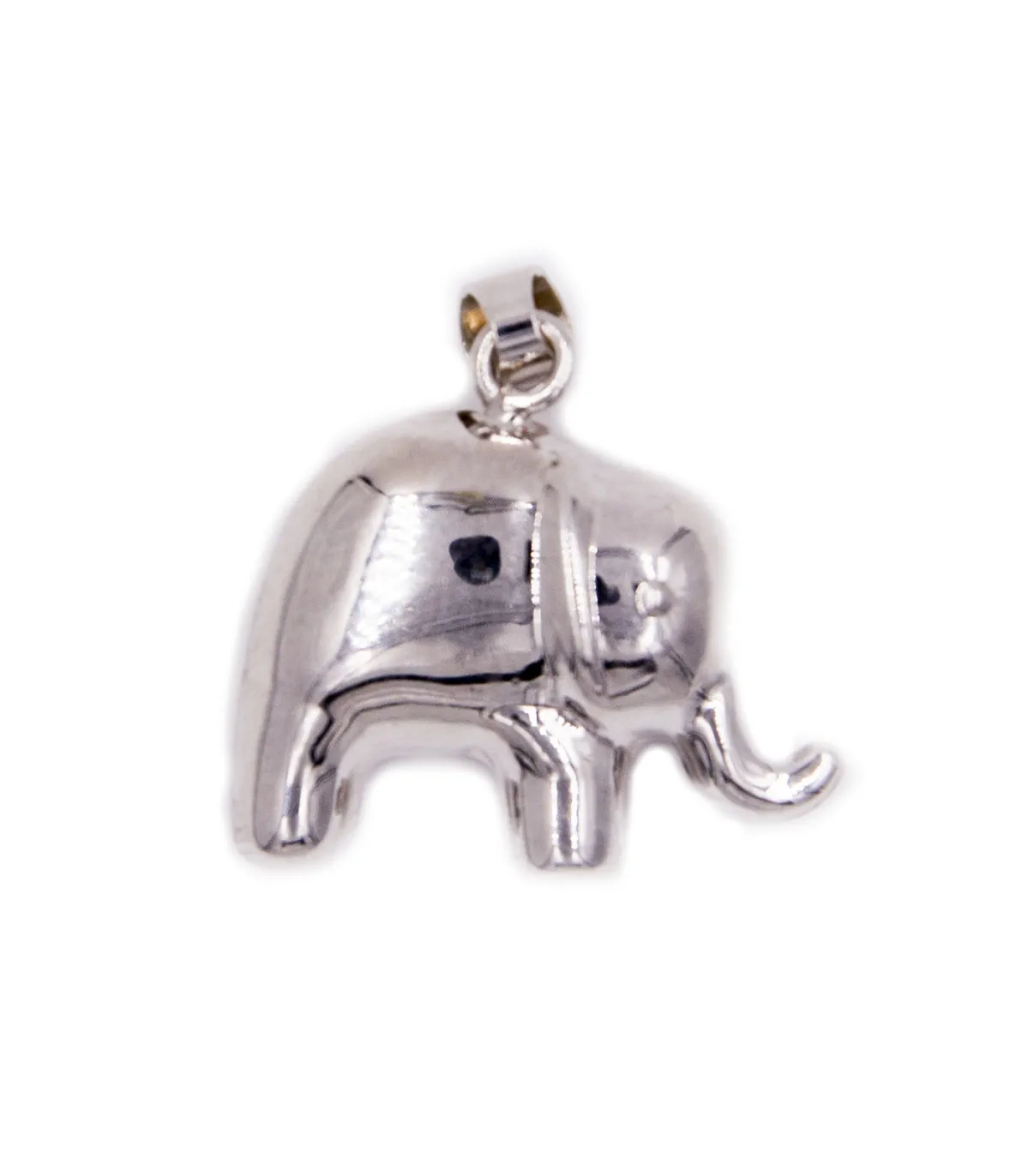 Ciondolo elefante in oro bianco