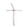 Ciondolo Croce in oro bianco con brillanti carati totali 0,17