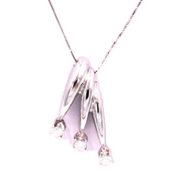 Collana in oro bianco con brillanti