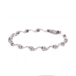 Bracciale in oro bianco con brillati 0,15 carati totali