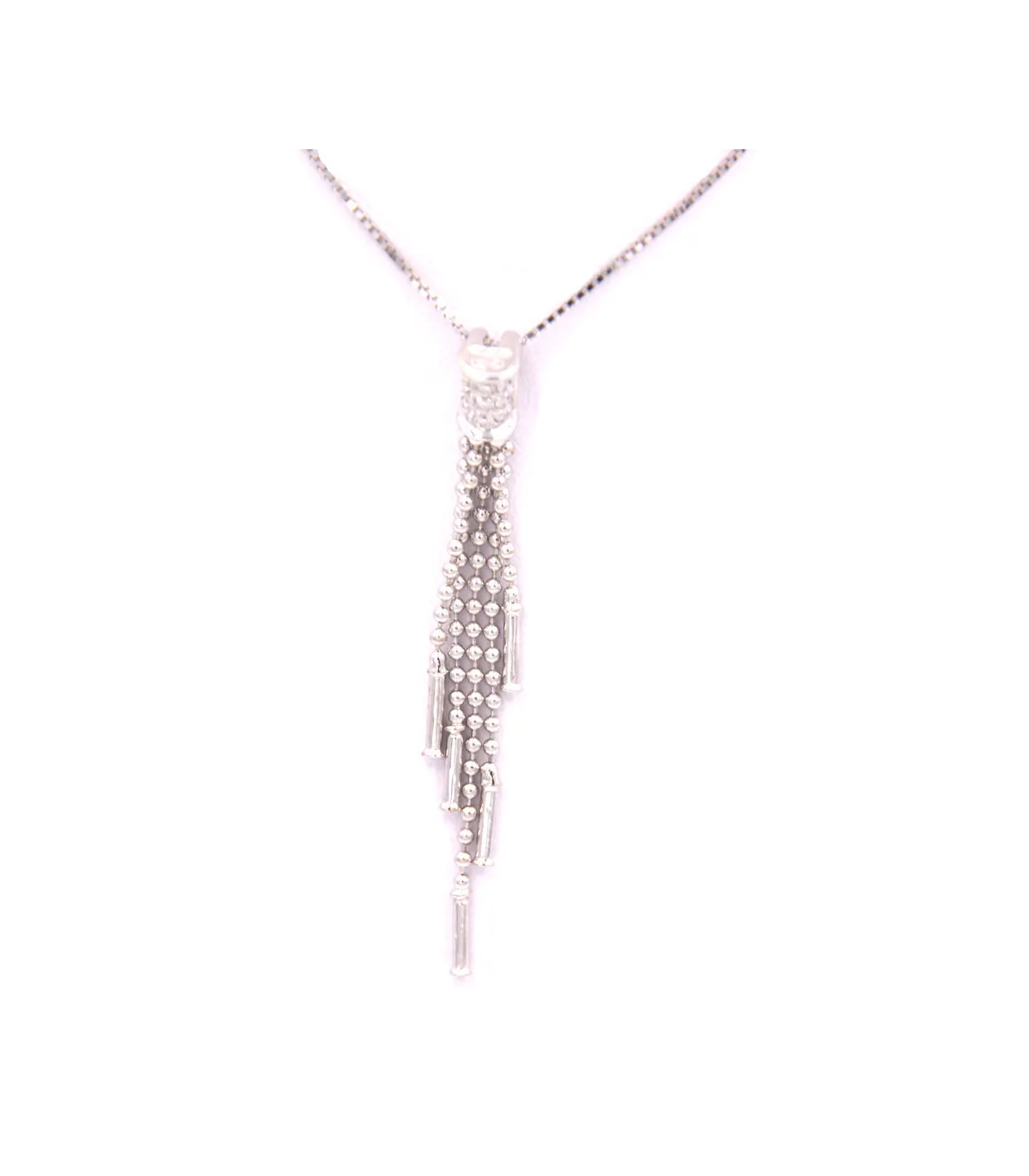 Collana in oro bianco con pendente