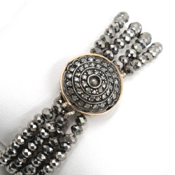 Bracciale in oro antico con brillanti