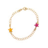 Bracciale da bimba in oro giallo con stelle
