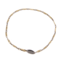 Bracciale da uomo in oro giallo e oro bianco
