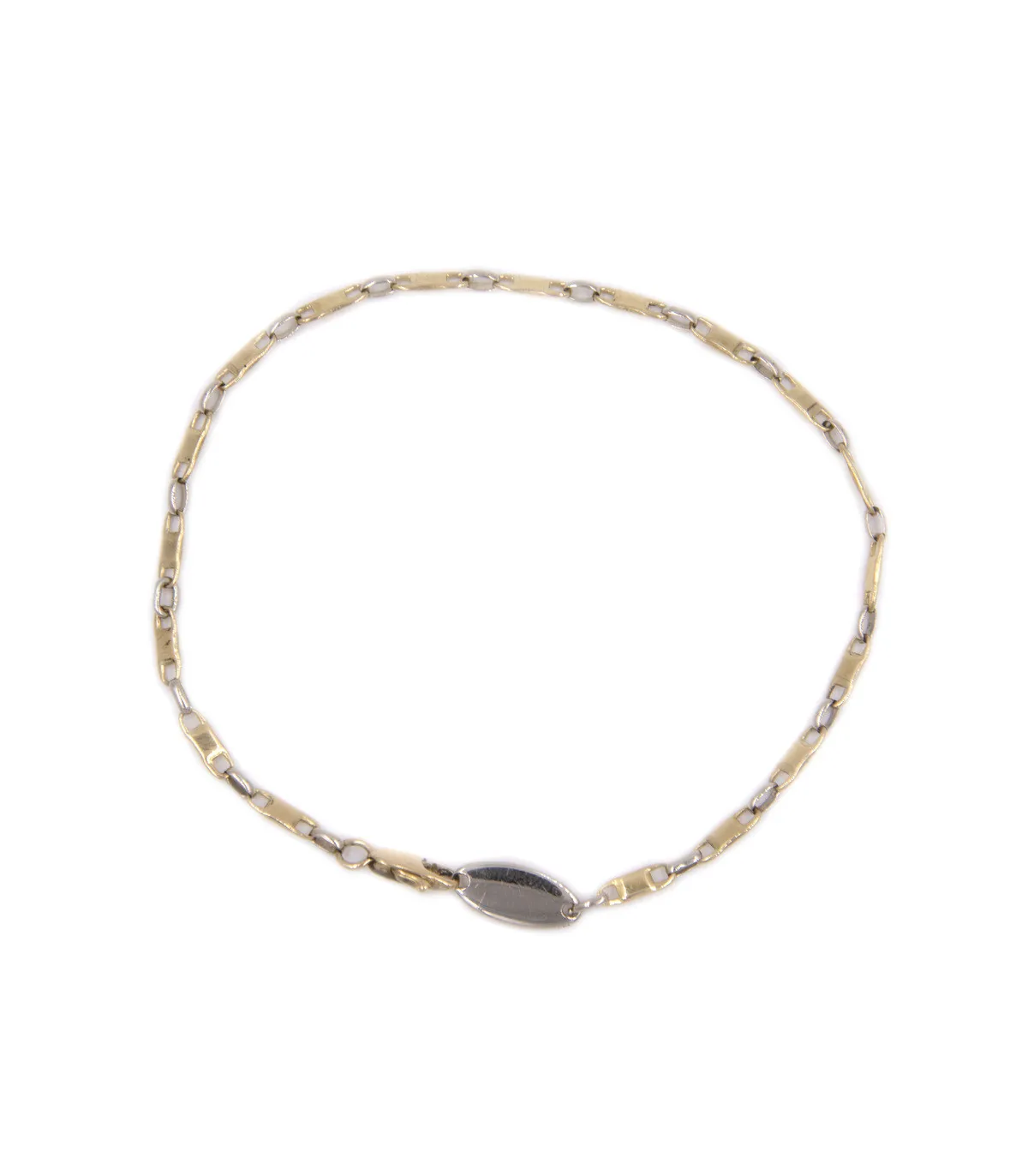 Bracciale da uomo in oro giallo e oro bianco