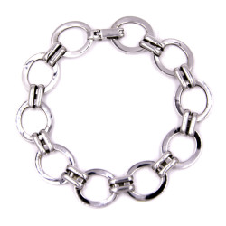 Bracciale in oro bianco ad anelli