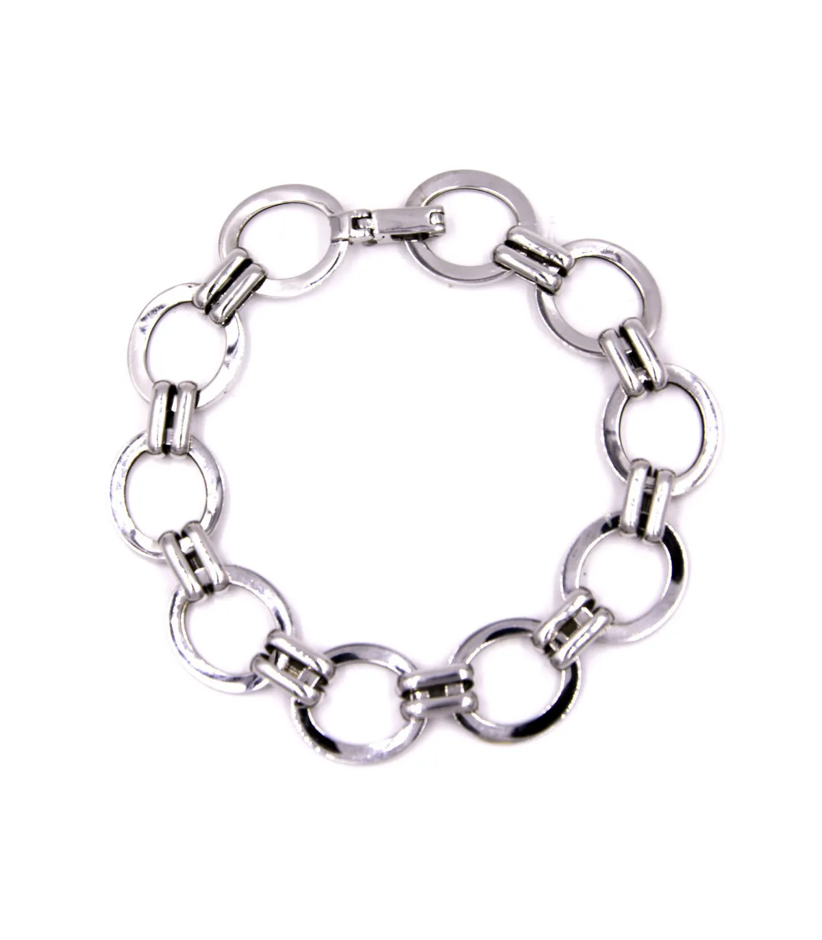 Bracciale in oro bianco ad anelli